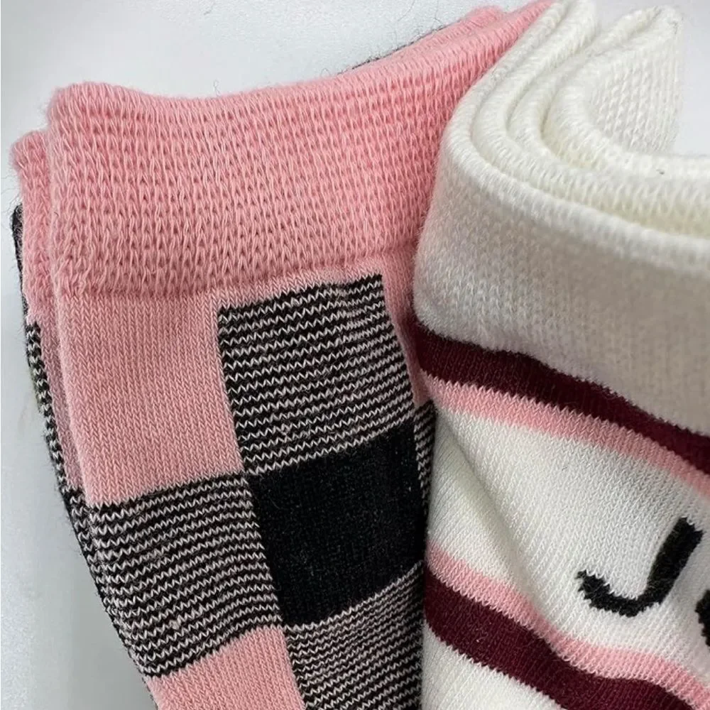 Pack of 3 Kate Spade Shortie Crew Socks Happy Theme NWT